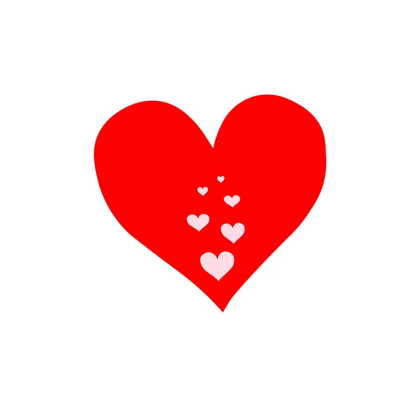 Miłość Serce Wzór Ilustracja Wektor Walentynki Karta — Zdjęcie stockowe