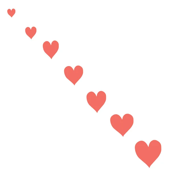 Love Heart Pattern Illustration Vector Valentine Card — Stock Photo, Image