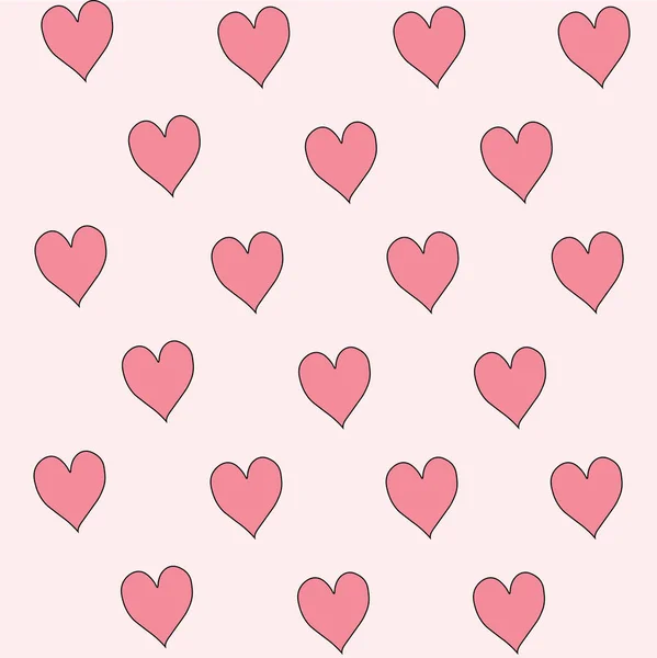 Liebe Herz Muster Illustration Vektor Valentinskarte — Stockfoto