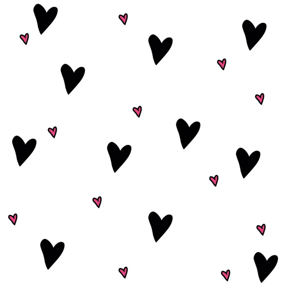Liefde Hart Patroon Illustratie Vector Valentijn Kaart — Stockfoto