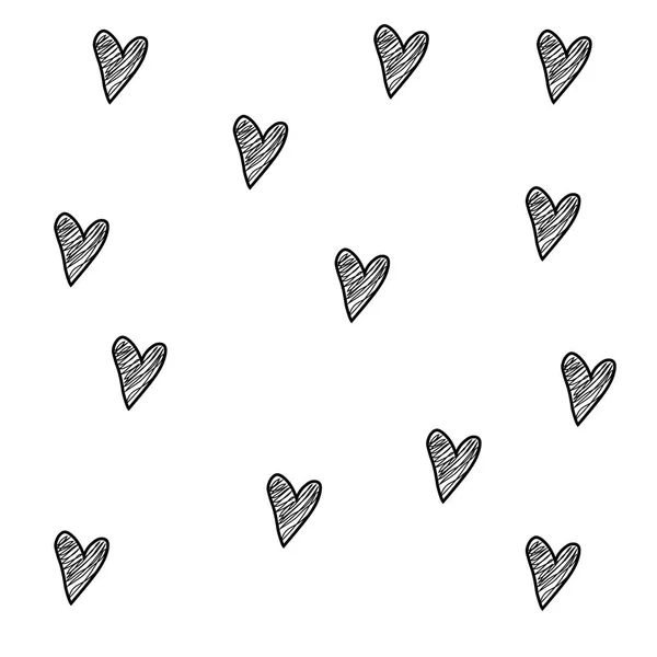 Miłość Serce Wzór Ilustracja Wektor Walentynki Karta — Zdjęcie stockowe