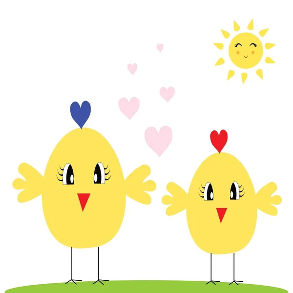 Carino Pasqua Uovo Pollo Illustrazione Vettore — Foto Stock