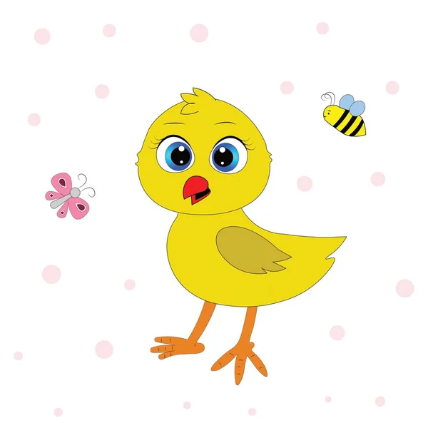 Carino Pasqua Uovo Pollo Illustrazione Vettore — Foto Stock