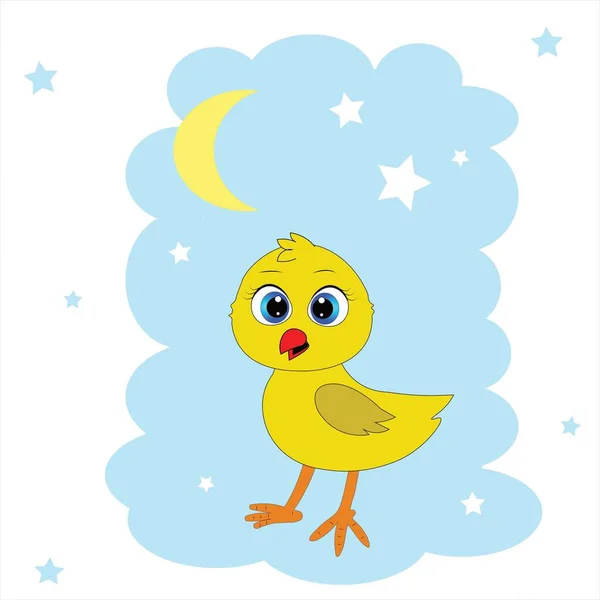 Aranyos Húsvét Csirke Tojás Illusztráció Vektor — Stock Fotó