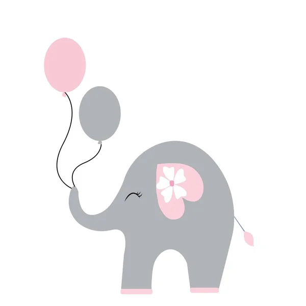 Lindo Elefante Ilustración Vector Guardería Decoración — Foto de Stock