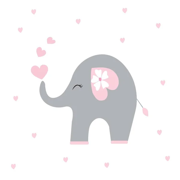 Lindo Elefante Ilustración Vector Guardería Decoración — Foto de Stock