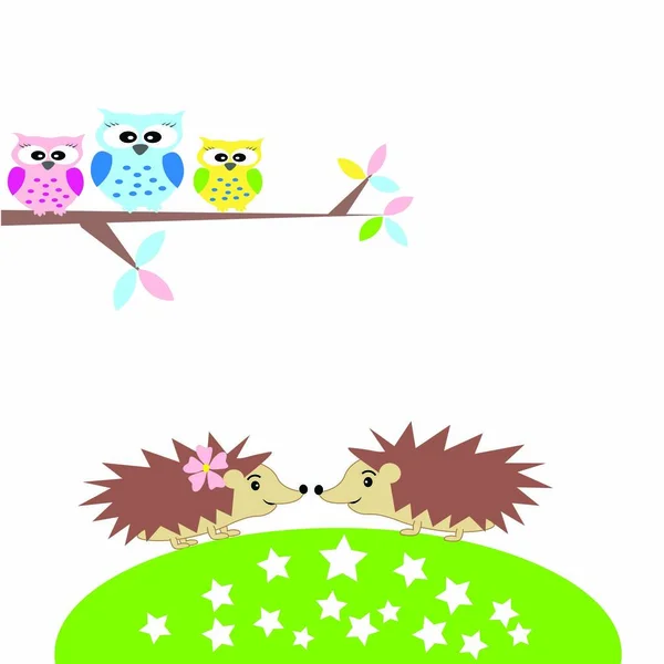 cute hedgehog illustration nursery decor