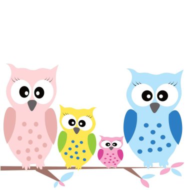 Şirin baykuş çizimi bebek odası dekoru