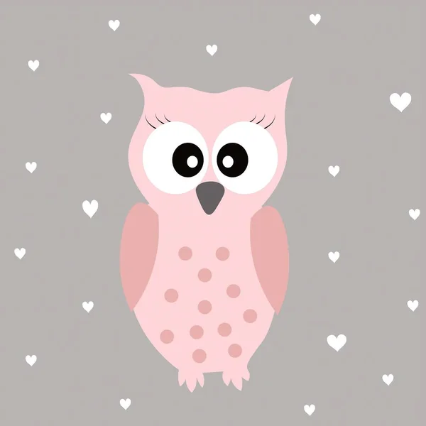 cute owl illustration nursery decor