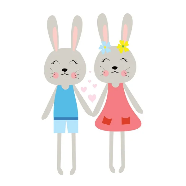 Carino Coniglio Coniglio Illustrazione — Foto Stock