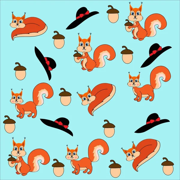 cute squirrel illustration nursery decor