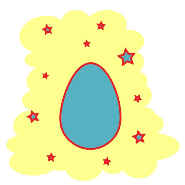 Słodkie Wielkanoc Kolorowe Jajko Ilustracja — Zdjęcie stockowe