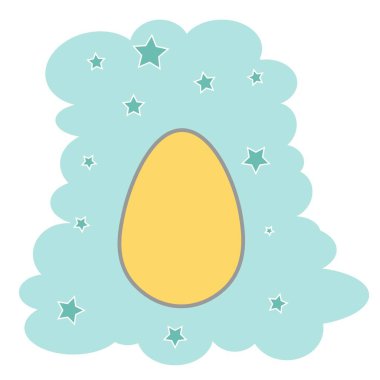 Sevimli Paskalya Renkli Yumurta Çizimi 