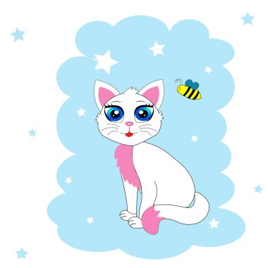 Şirin kedi resimli poster bebek odası dekoru