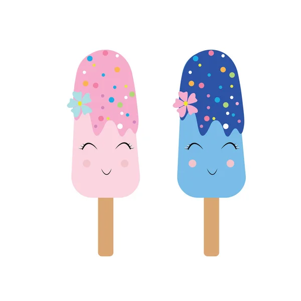 Красочная Иллюстрация Мороженого — стоковое фото