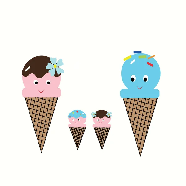 Красочная Иллюстрация Мороженого — стоковое фото