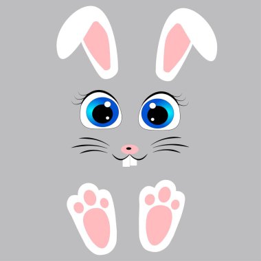 Sevimli Paskalya Tavşanı çizimi 