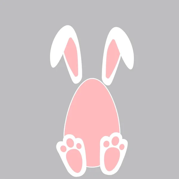 可爱的复活节兔子图解 — 图库照片