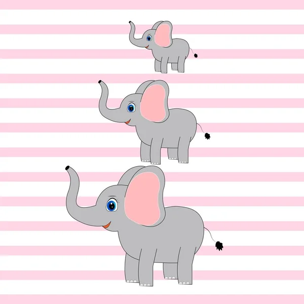 Χαριτωμένο Ελέφαντα Εικονογράφηση Αφίσα Διακόσμηση Παιδικό Δωμάτιο — Φωτογραφία Αρχείου