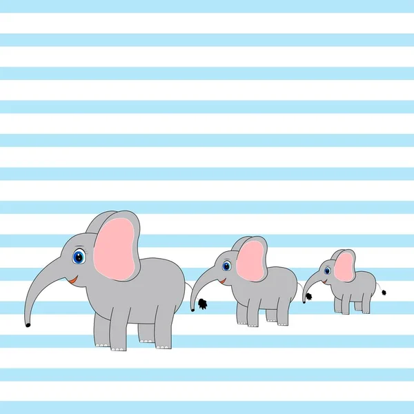 귀여운 코끼리 보육기 포스터 — 스톡 사진