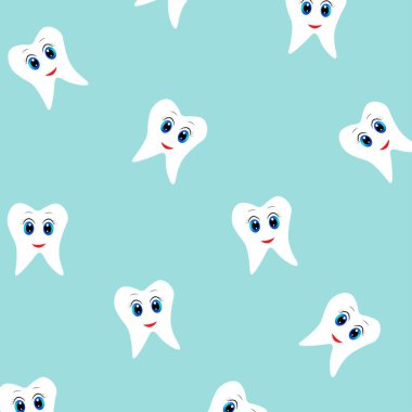 Şirin diş çizimi bebek odası dekoru dişçi posteri 