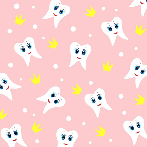 cute tooth illustration nursery decor dental poster