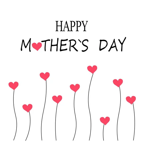 Mother Day Text Illustration Love Heart Poster — Stockfoto