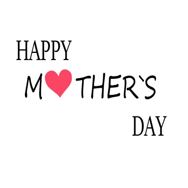 Mother Day Text Illustration Love Heart Poster — Stockfoto