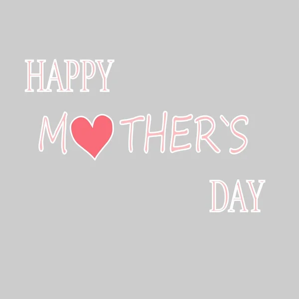 Mother Day Text Illustration Love Heart Poster — Zdjęcie stockowe