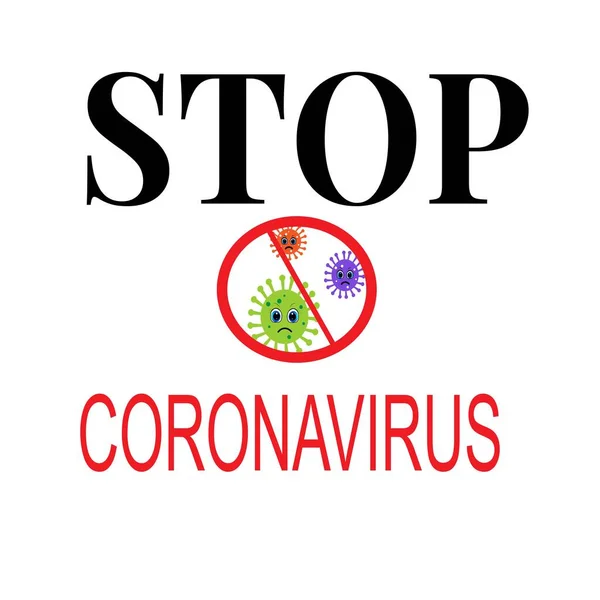 Parar Coronavirus Covid Vetor Ilustração — Fotografia de Stock
