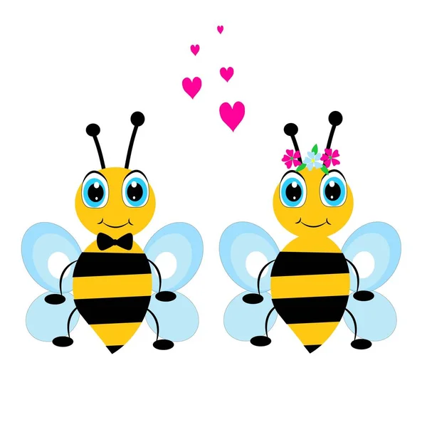 Roztomilý Včelí Ilustrace Školka Výzdoba — Stock fotografie