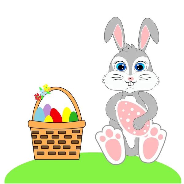 Osterhase Kaninchen Cartoon Illustration — Stockfoto