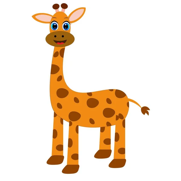 Söt Giraff Cartoon Illustration — Stockfoto