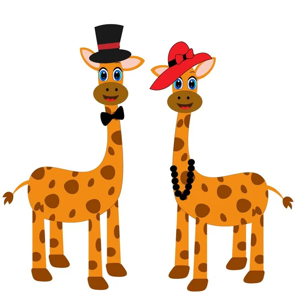 cute giraffe cartoon illustration