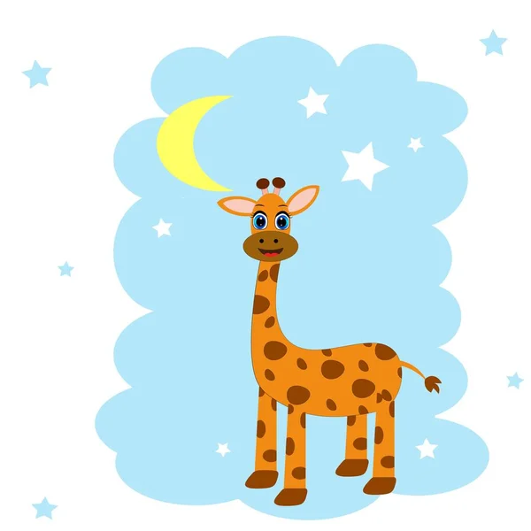 cute giraffe cartoon illustration