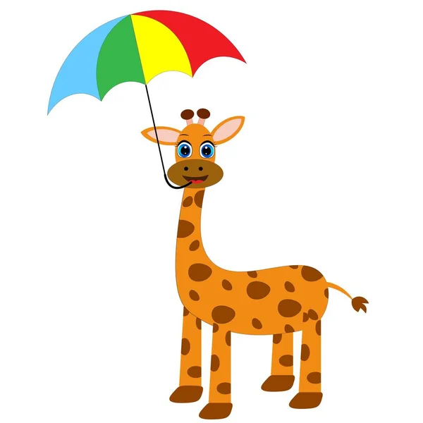 cute giraffe cartoon illustration