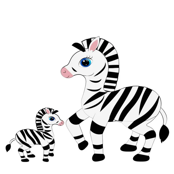 Carino Zebra Cartone Animato Illustrazione Vivaio — Foto Stock