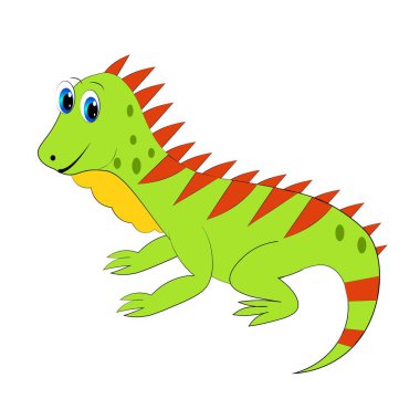 şirin iguana çizgi film çizimi 