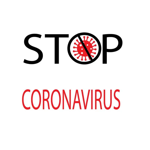 stop corona virus text illustration