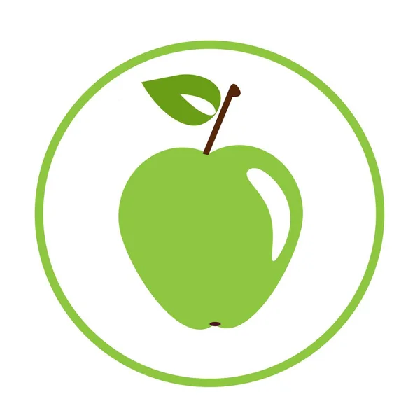 Słodkie Jabłko Kreskówki Ilustracja — Zdjęcie stockowe