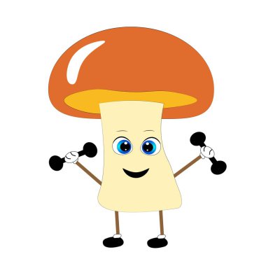 Mantar çizimi. sağlıklı ve organik sebze