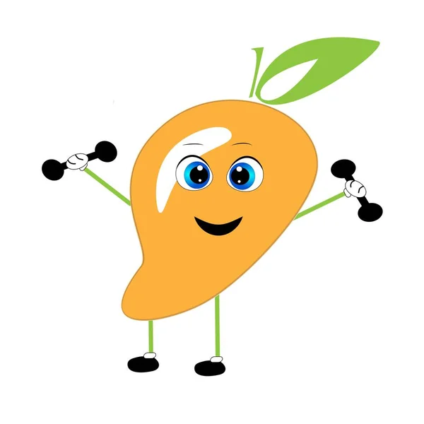 Sweet Ripe Mango Illustration Healthy Vegan Fruit — Stock Photo, Image