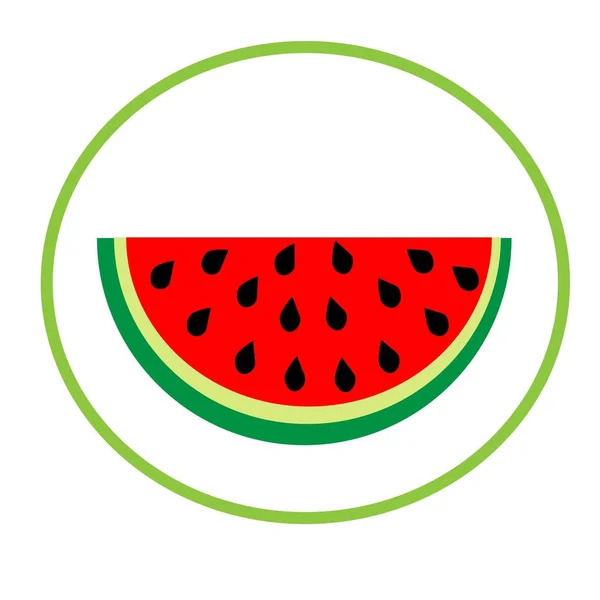 Söt Färsk Vattenmelon Mönster Illustration Sommarfrukter — Stockfoto