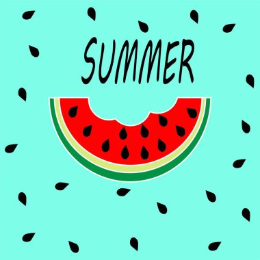 tatlı ve olgun yaz karpuz deseni çizimi
