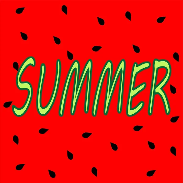 Süße Und Reife Sommer Wassermelonenmuster Illustration — Stockfoto