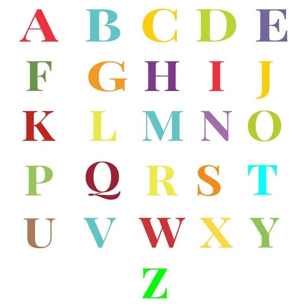 Alphabet apprentissage abc illustration colorée pour les enfants — Image vectorielle