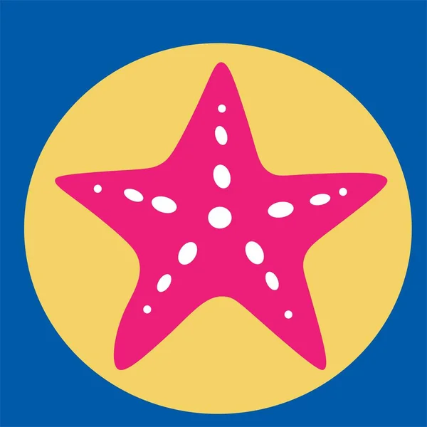 Hvězdice Moře Hvězda Vzor Barevné Ilustrace — Stock fotografie