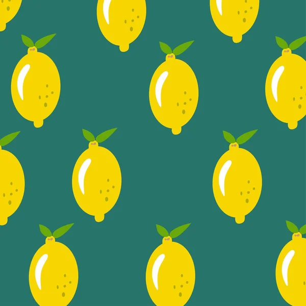 Limones Frescos Ilustración Patrón Sin Costuras Fruta Verano —  Fotos de Stock