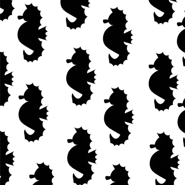 Patroon Van Het Zeepaardje Leuke Cartoon Karakter Illustratie — Stockfoto