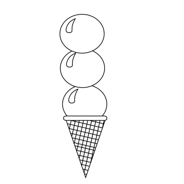 Logo Ice Cream Illustration Isolated White Icon Vector — Stock Photo, Image